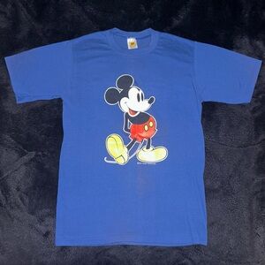 Vintage 80s Disney Mickey Mouse Velva Sheen T Size Medium